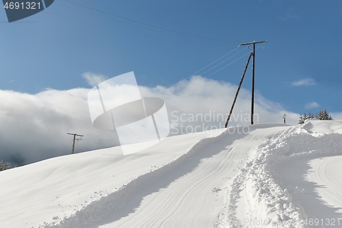 Image of Winter Road in a Village