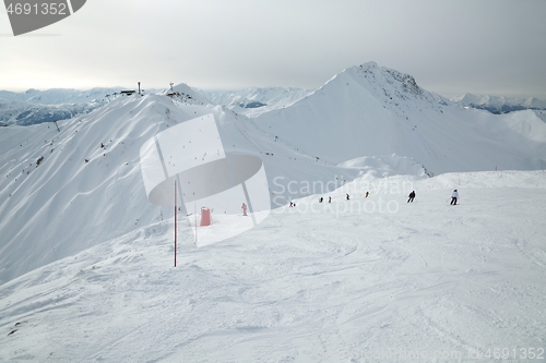 Image of Skiing slopes from the top