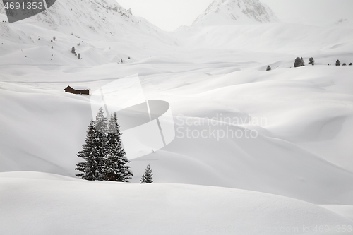 Image of Winter Mountains Landscape in the Alps