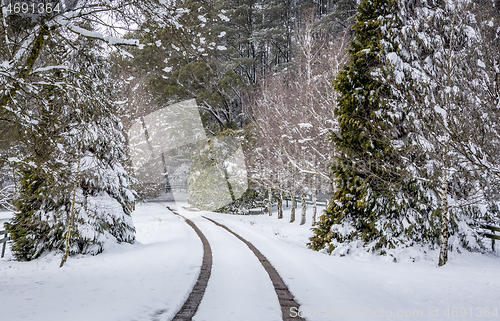 Image of Snow covered landscape near Oberon