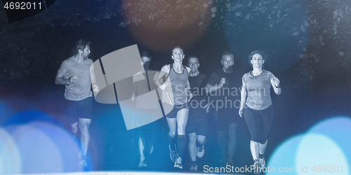 Image of runners team on the night training