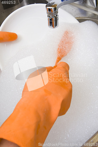 Image of washing dishes