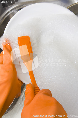 Image of washing dishes