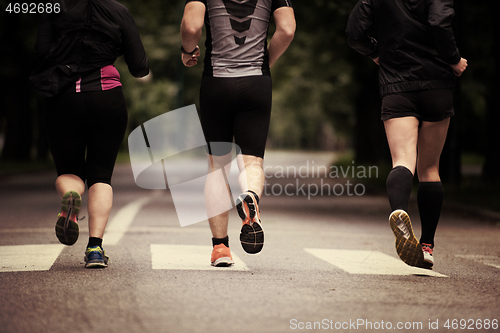 Image of runners team on morning training