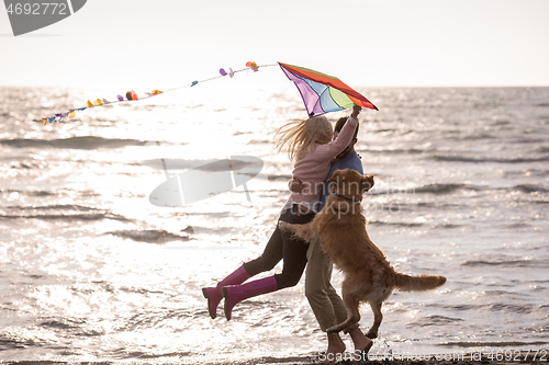 Image of happy couple enjoying time together at beach