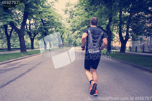 Image of male runner training for marathon