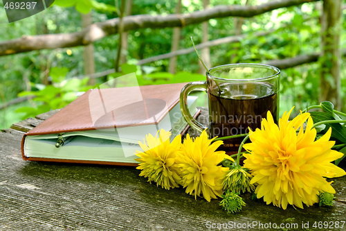 Image of tea time in garden
