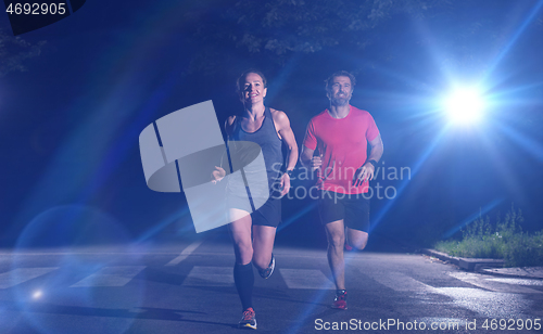 Image of runners team on the night training