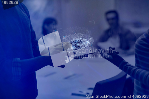 Image of Business Team At A Meeting at modern office building