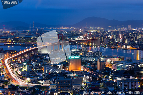 Image of Kitakyushu skyline at night