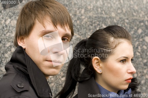 Image of portrait of vintage style couple