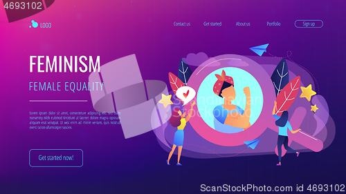 Image of Feminism concept vector illustration.