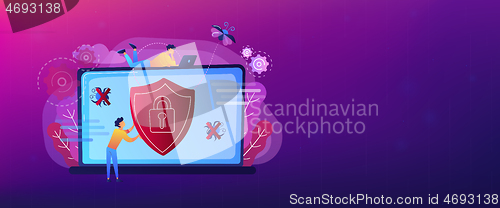 Image of Antivirus software header or footer banner.