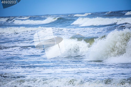 Image of stormy ocean scenery background