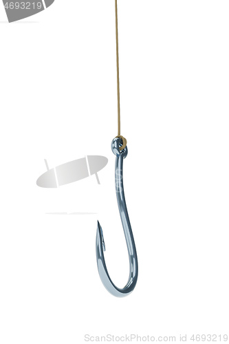 Image of fishing hook isolated on white background