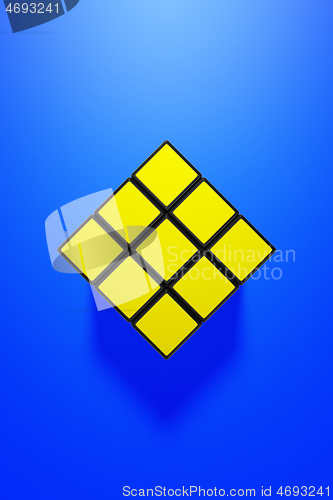 Image of rubik\'s cube puzzle solution symbol