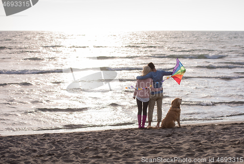 Image of happy couple enjoying time together at beach