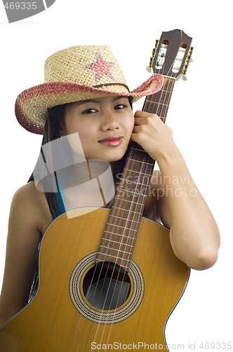 Image of asian guitar girl