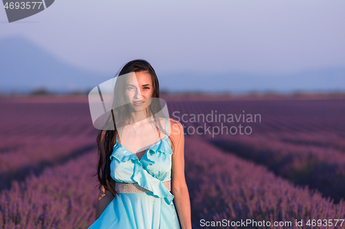 Image of woman portrait in lavender flower field