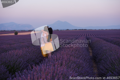 Image of couple in lavender field