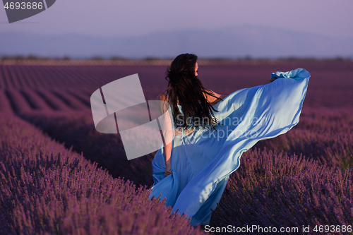 Image of woman in lavender flower field