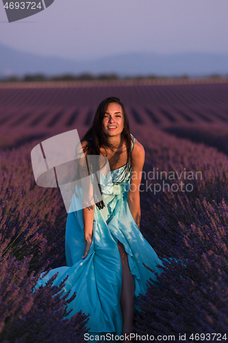 Image of woman portrait in lavender flower field