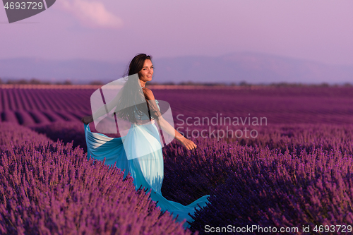 Image of woman in lavender flower field