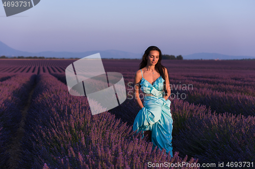 Image of woman portrait in lavender flower field