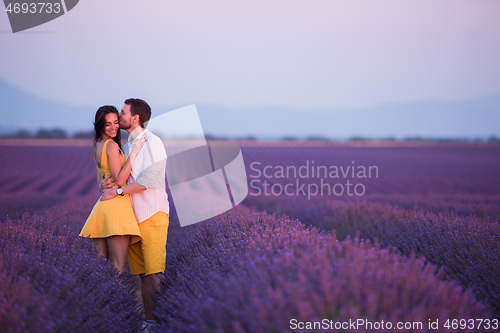 Image of couple in lavender field
