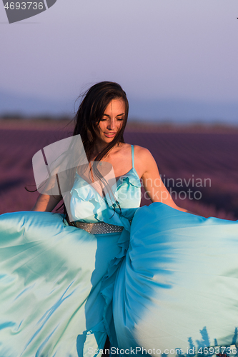 Image of woman portrait in lavender flower field