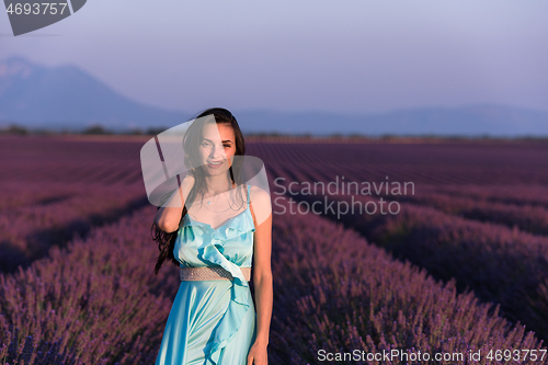 Image of woman portrait in lavender flower field