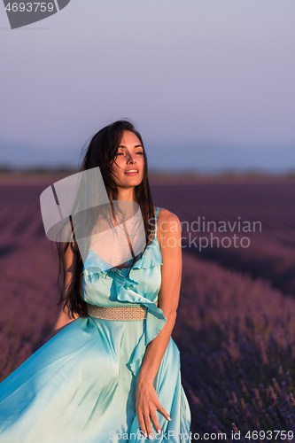 Image of woman portrait in lavender flower field