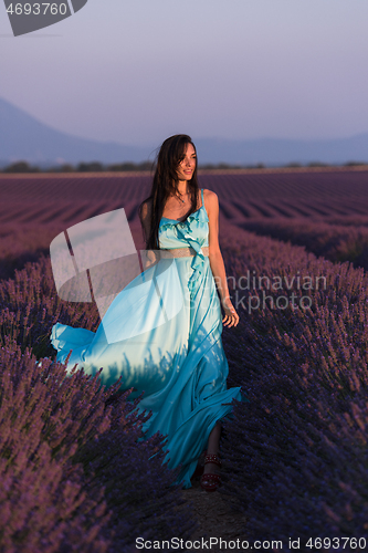 Image of woman portrait in lavender flower field