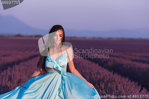 Image of woman portrait in lavender flower field