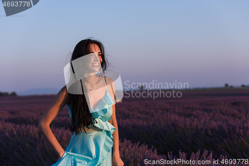 Image of woman portrait in lavender flower field