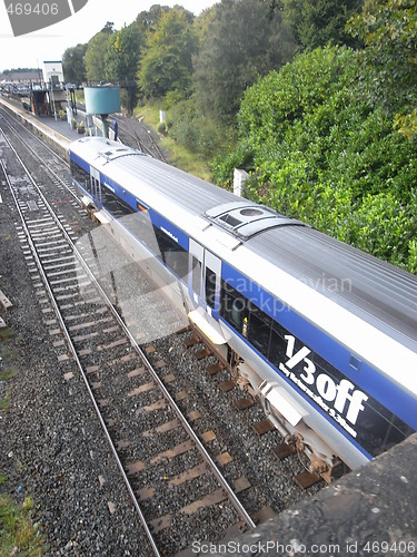 Image of train leaving station
