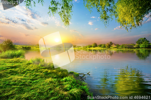 Image of Sunset on a river