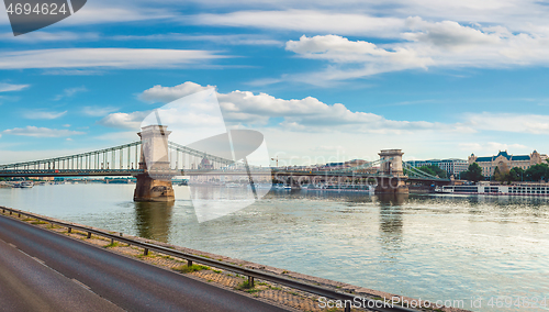 Image of Chain bridge on river