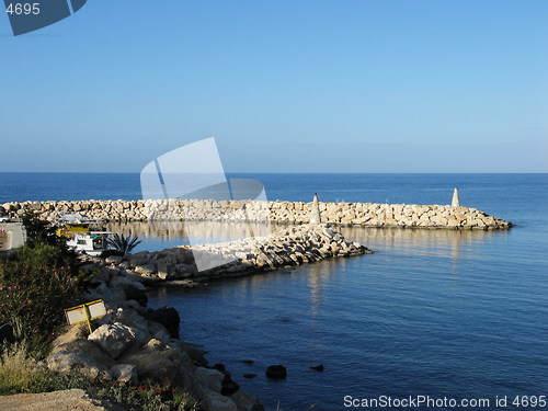 Image of Port and sea. Pomos. Cyprus