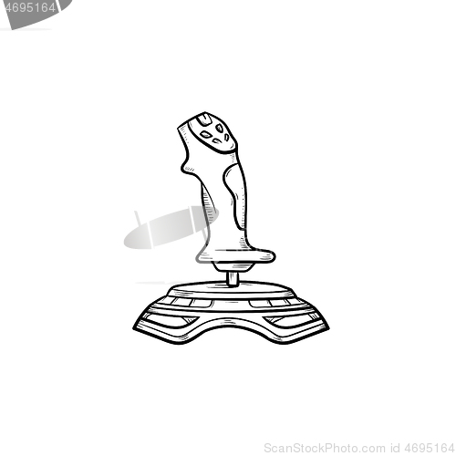Image of Joystick hand drawn outline doodle icon.