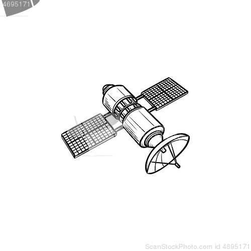 Image of Satellite hand drawn outline doodle icon.