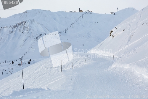 Image of Skiing slopes from the top