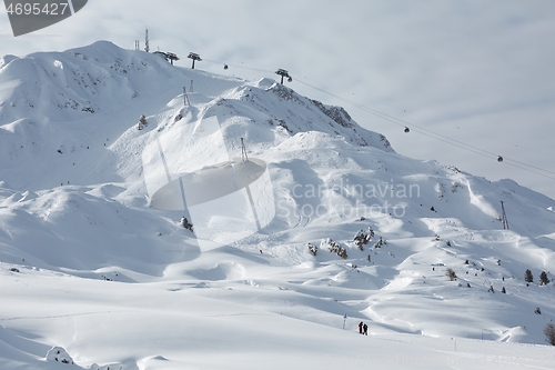 Image of Skiing slopes from the top