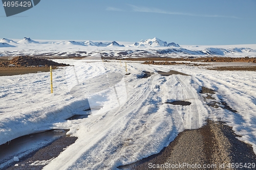 Image of Road with snow and ice