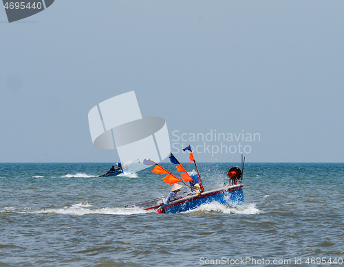 Image of Round fishing boats in Vung Tau, Vietnam