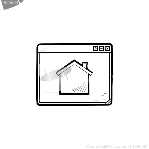 Image of Homepage hand drawn outline doodle icon.