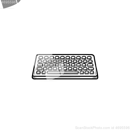 Image of Keyboard hand drawn outline doodle icon.