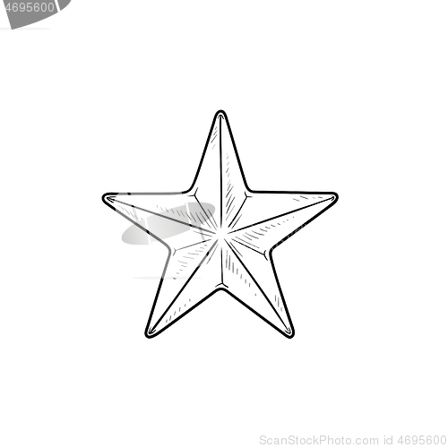 Image of Star hand drawn outline doodle icon.