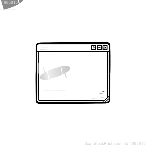 Image of Browser hand drawn outline doodle icon.