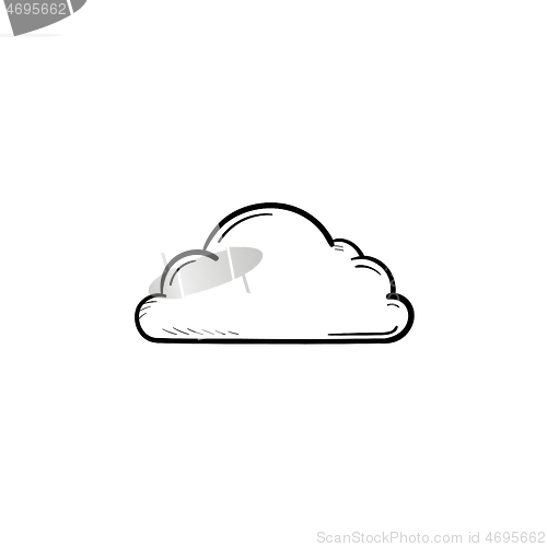 Image of Cloud hand drawn outline doodle icon.